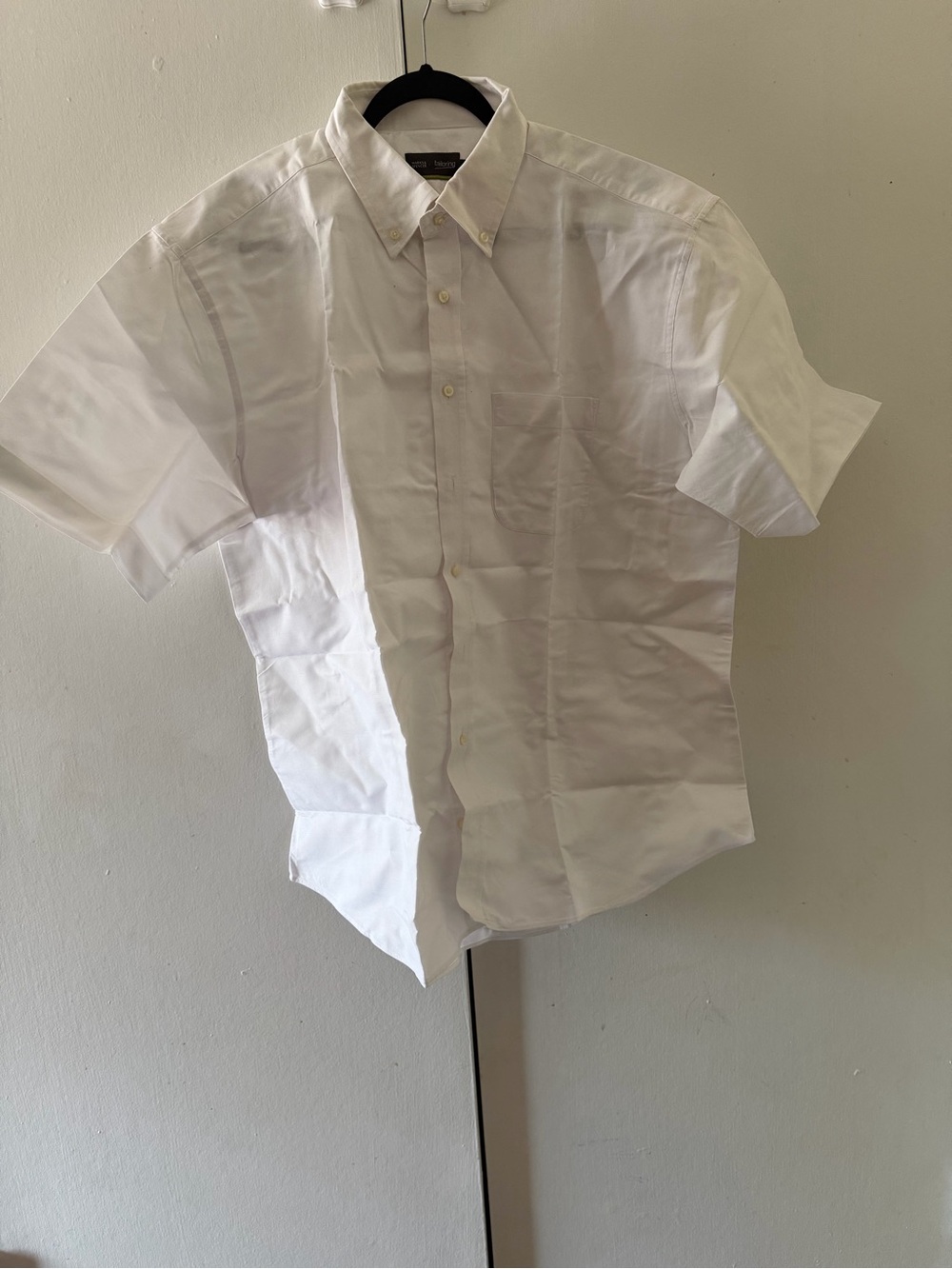 Marks & Spencer vintage Men's White Short-Sleeve Button-Down Shirt